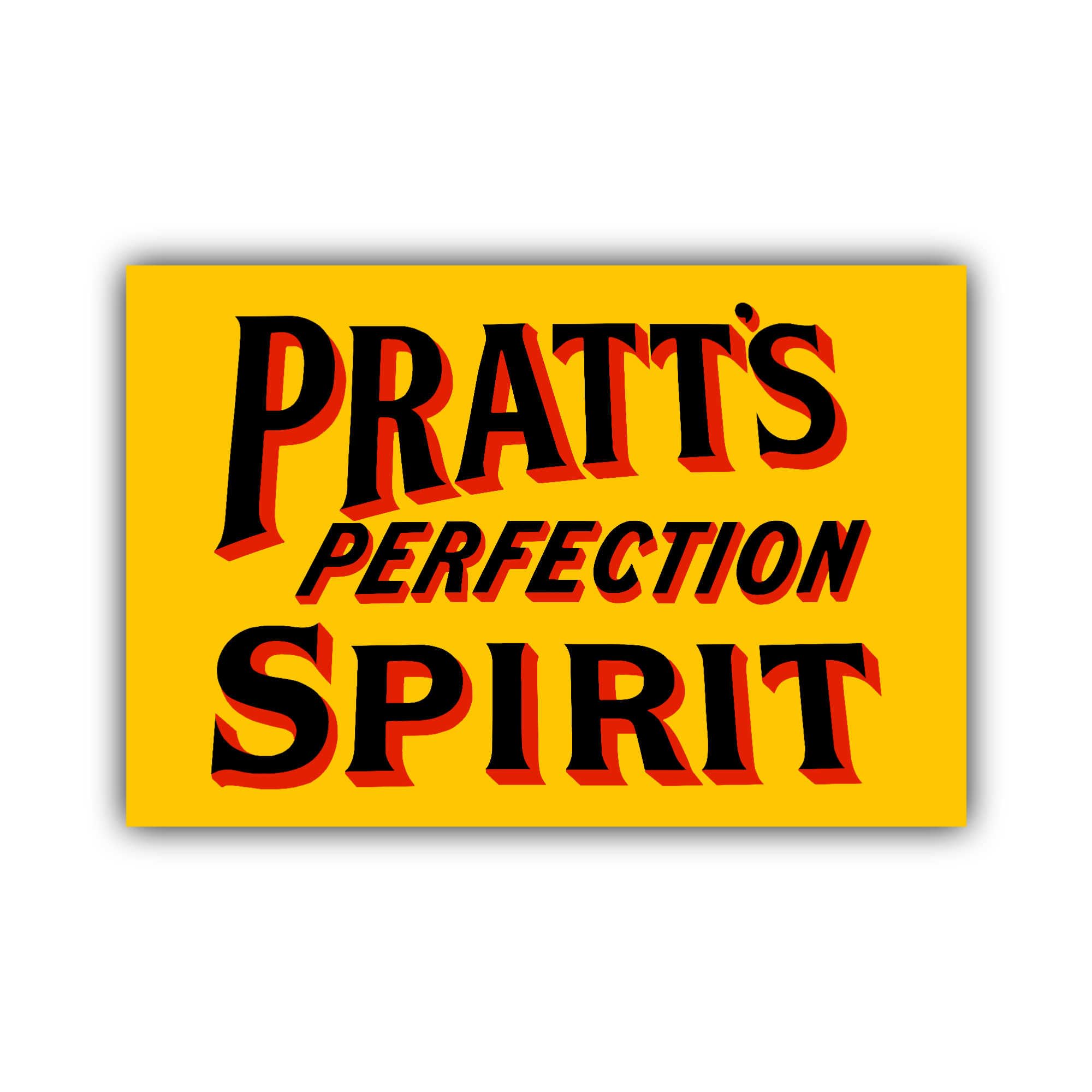 Pratts Perfection Spirit - Targa in metallo, 60 x 42 cm