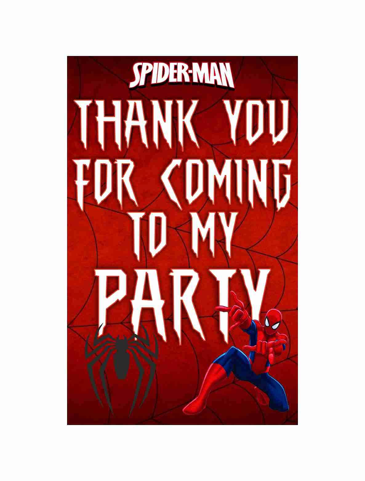 Buy Balloonistics Amazing Spiderman Theme Thank You Tags Thank u Cards