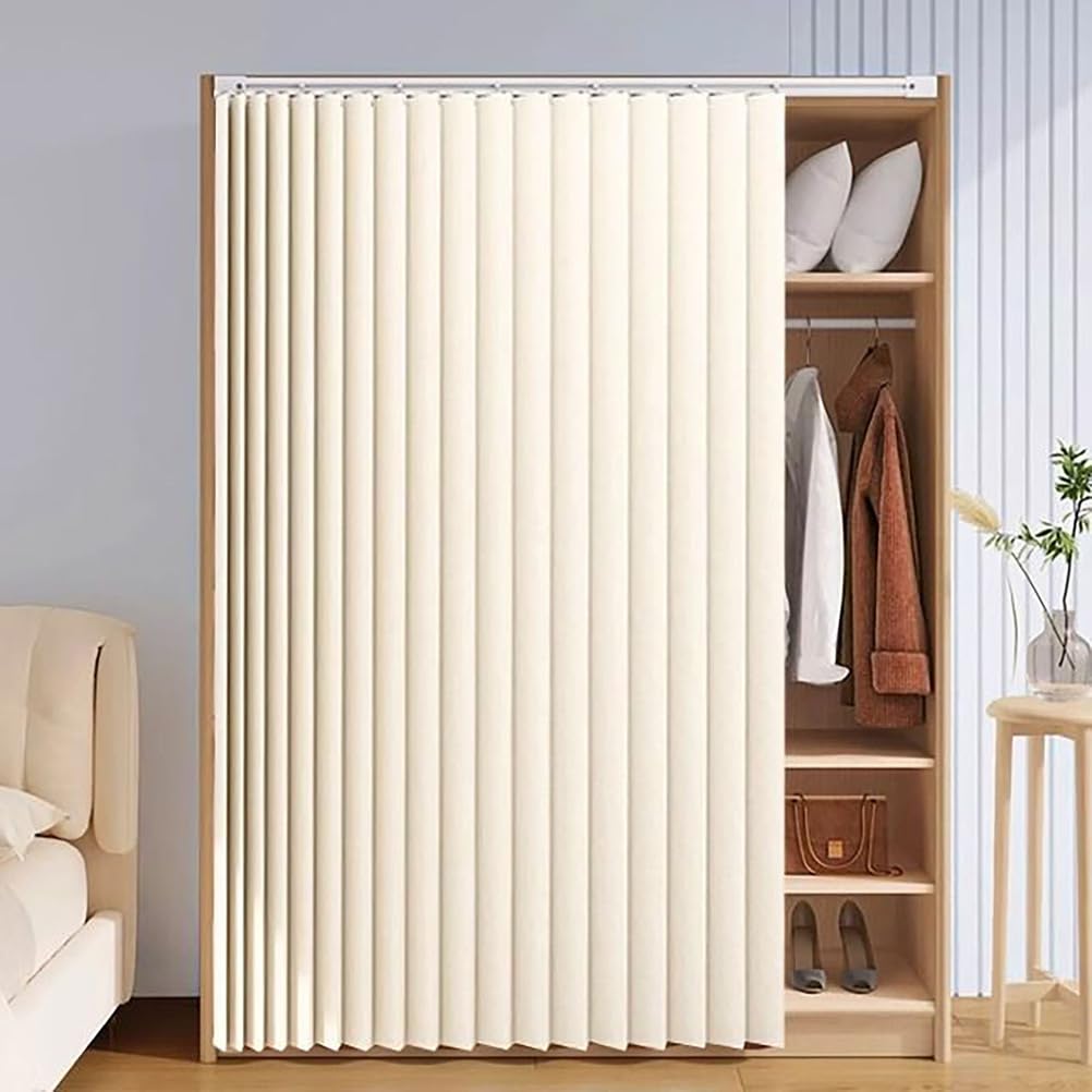 Tenda scorrevole autoadesiva per mensole aperte, divisorio per casa, ufficio e classe, 90 x 180 cm (larghezza x altezza), ideale per librerie e spazi di lavoro