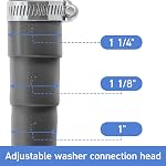 6 FT Tuyau universel de lavage de la machine à égoutter, Tuyaux de lavage avec pince, Tuie de lavage ondulée et flexible de remplacement