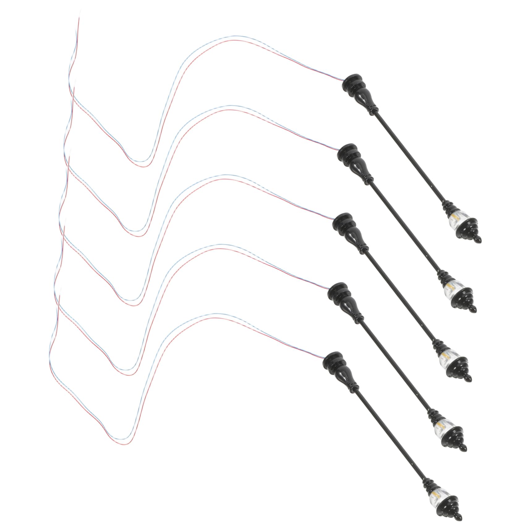 BESPORTBLE 5Pcs Miniature Lamp Decorative Lamp for Sand Table Model Building and Doll House Realistic Warm Light for Garden Path and Scene Decoration