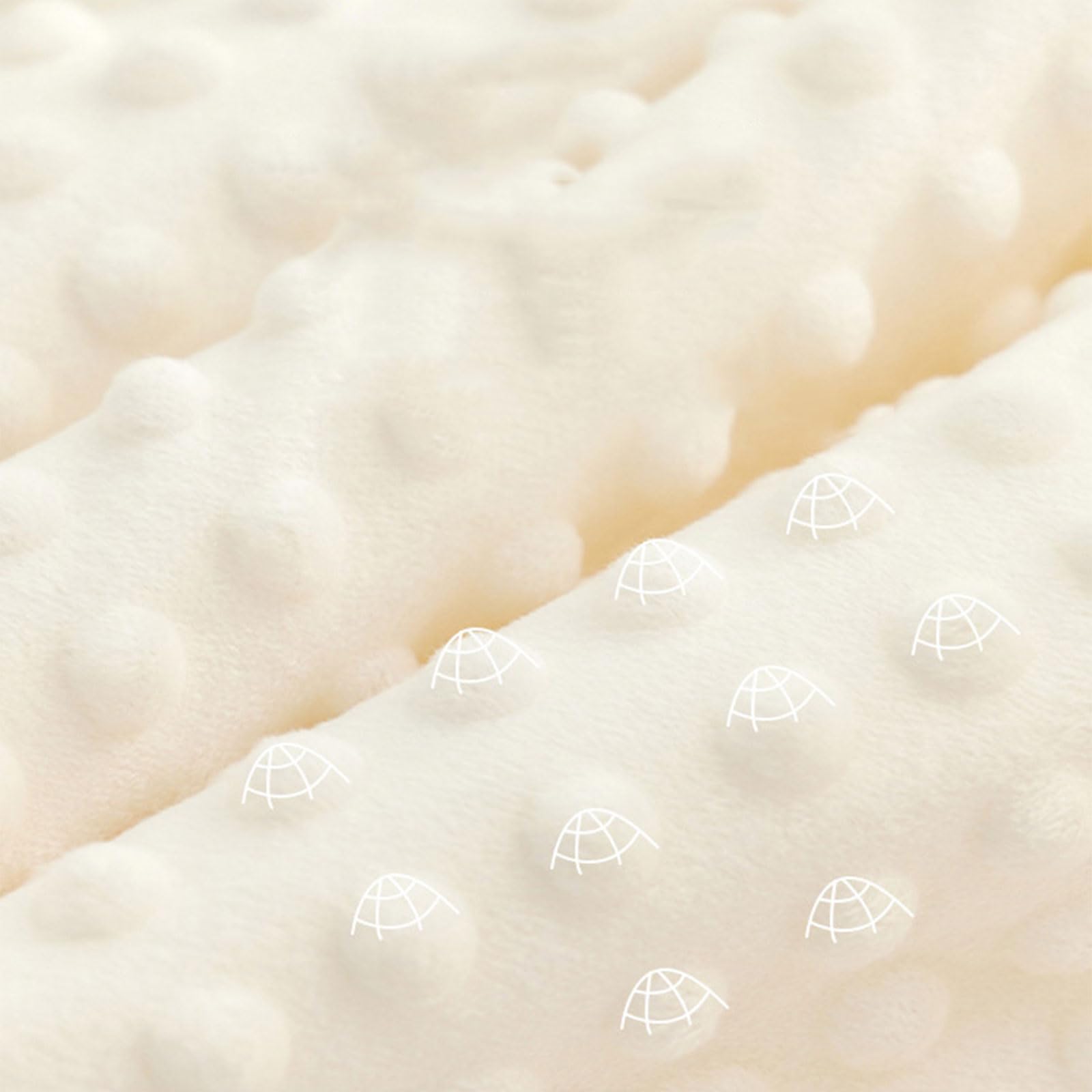 Coperta per neonati, 100 x 115 cm, con retro a pois, coperta traspirante per allattamento, per bambini e bambine, morbida e traspirante