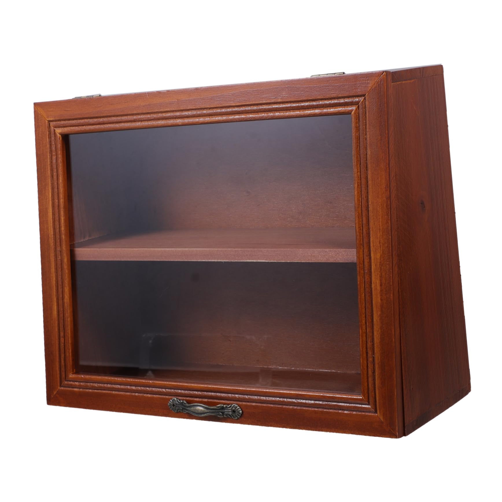 Vitrine bois élégante pour bijoux et rangement cosmétiques haut de gamme