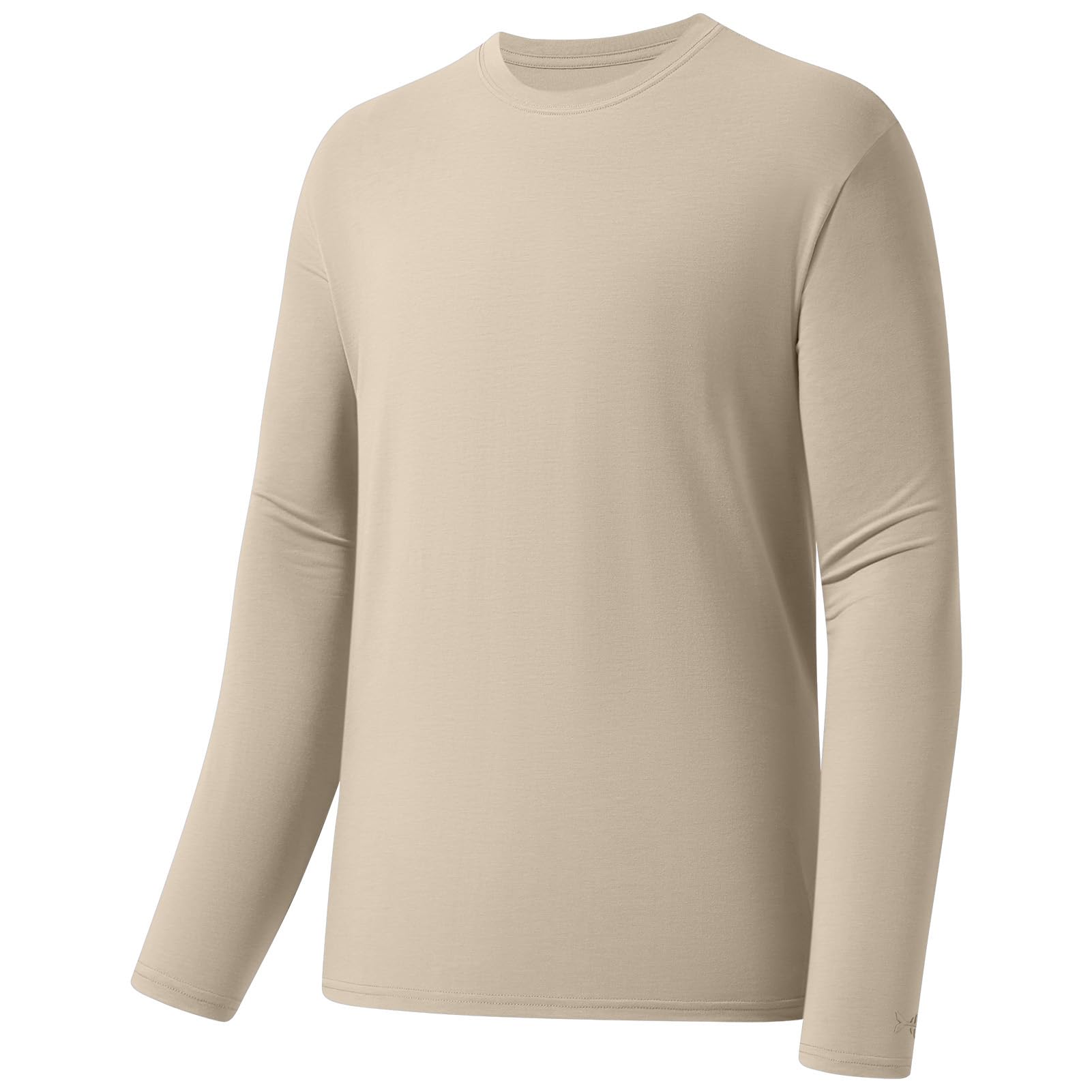 Bassdash Camiseta de Pesca de Manga Larga para Hombre, Mezcla de algodón Ultra Suave UPF 50+, protección Solar UV, Camiseta de Rendimiento Informal