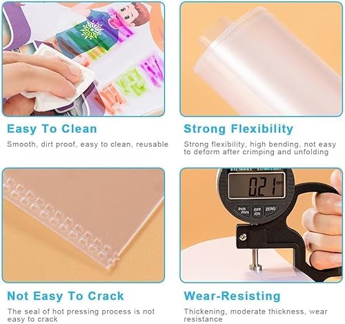 yivom 10 Stück Buchumschlag Transparent, 19 x 26.2cm Buchumschläge Schulbücher, Verdickte wiederverwendbare Transparenter Buchumschlag Aus PVC für Schule, Büro