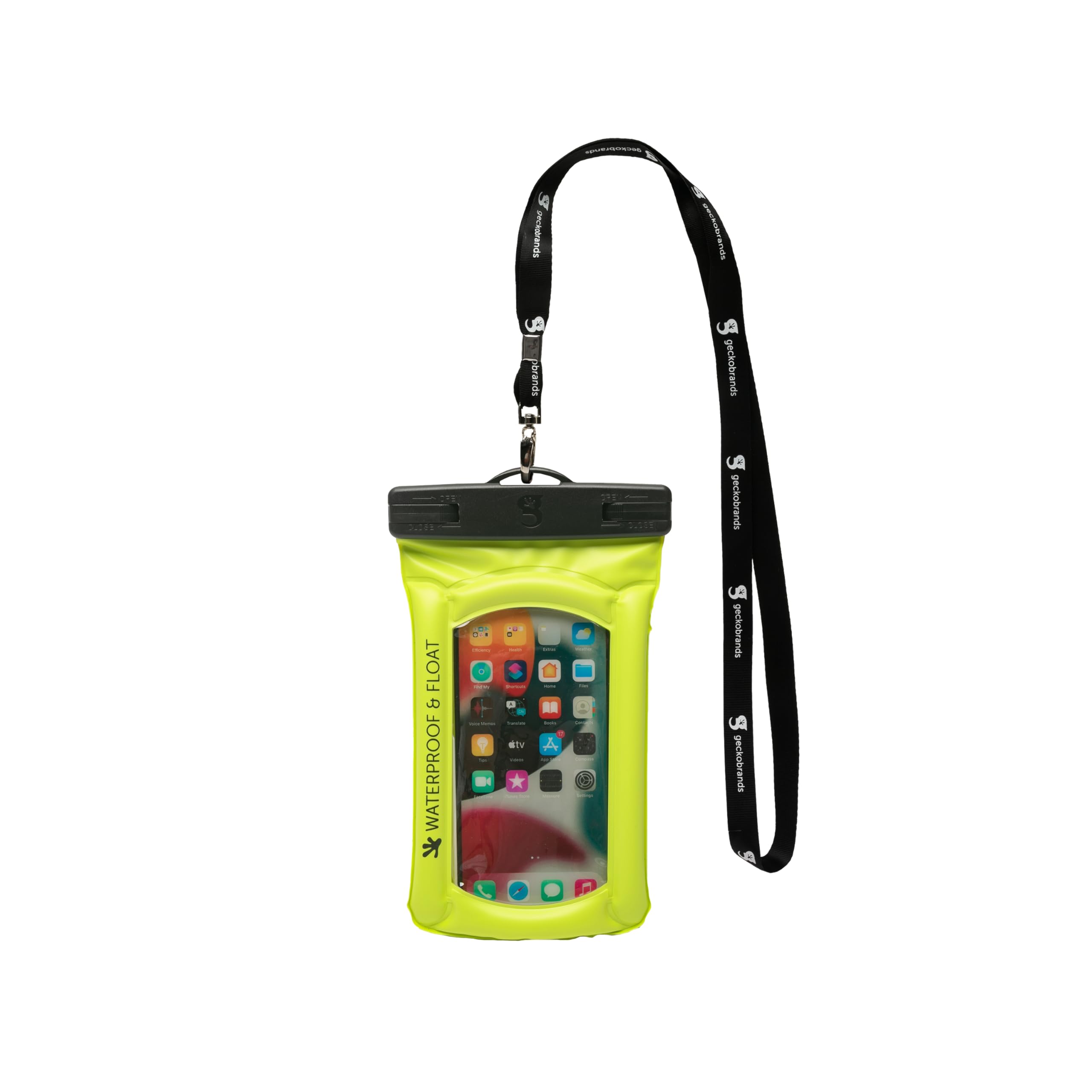 geckobrands Float Phone Dry Bag - Waterproof & Floating Phone Pouch – Fits Most iPhone and Samsung Galaxy Models