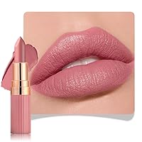 Vista 26 de evpct Juego de 3 lápices de labios rojos mate para mujeres mayores de larga duración, rubí oscuro, claro, brillante, rojo baya mate, terciopelo