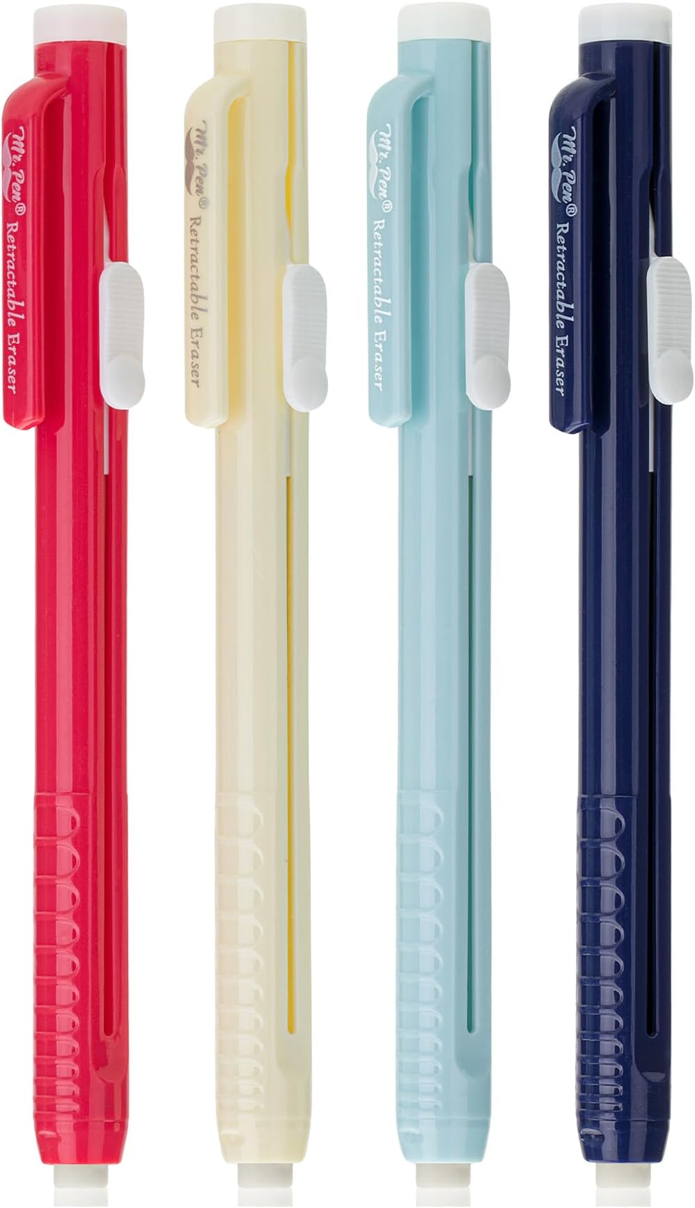 Mr. Pen- Retractable Mechanical Eraser Pen, Pack of 4, Assorted Colors, Pencil Eraser, Eraser for Pencils