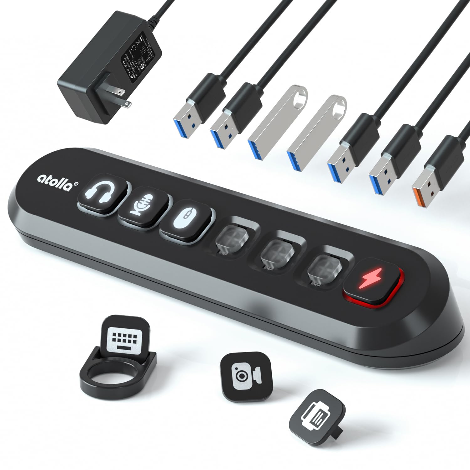 atolla USB 3.0 ハブ 電源付き 6ポート + 急速充電ポート