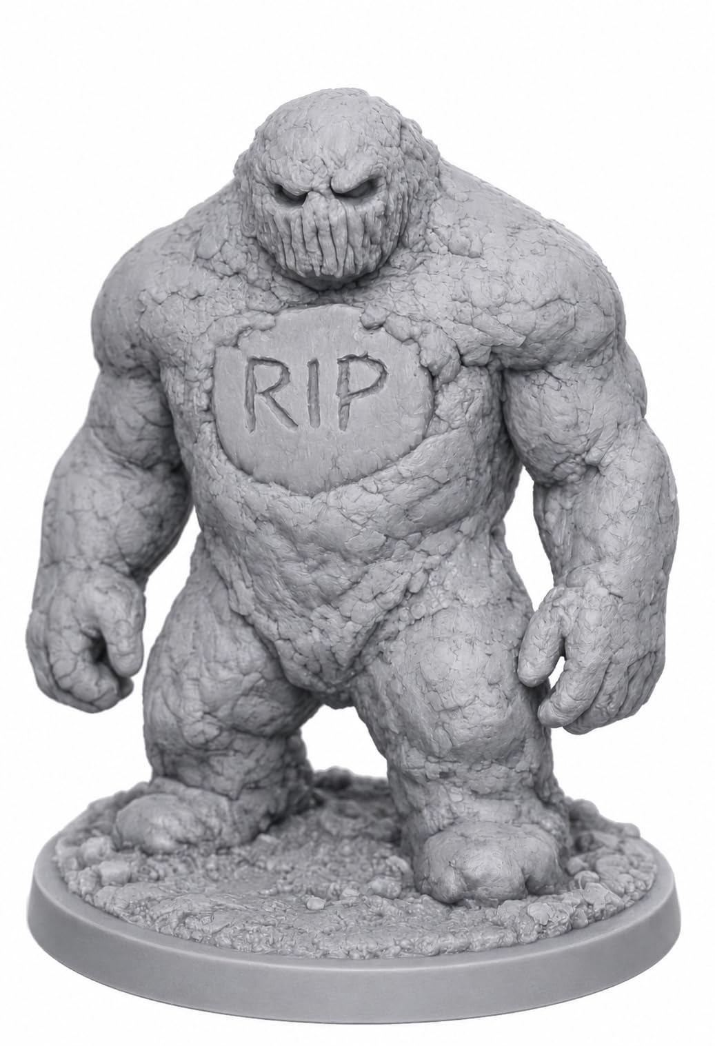Hexen Miniatures Fantasy Monster Duo Set with Stat Card โ 1 x Large 60mm Resin Tabletop RPG Miniatures โ Collectible Creature Sets for Roleplaying, Wargaming & Painting ((16.Gravedirt Golem))