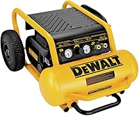 DEWALT D55146 4.5 Gallon 225 PSI Portable Air Compressor with Wheels - Oil-Free, Quiet 78dB, High Flow for Nailers