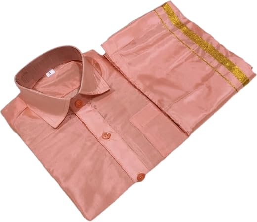 Silk Mix Kids Traditional Colour Dhothi Set