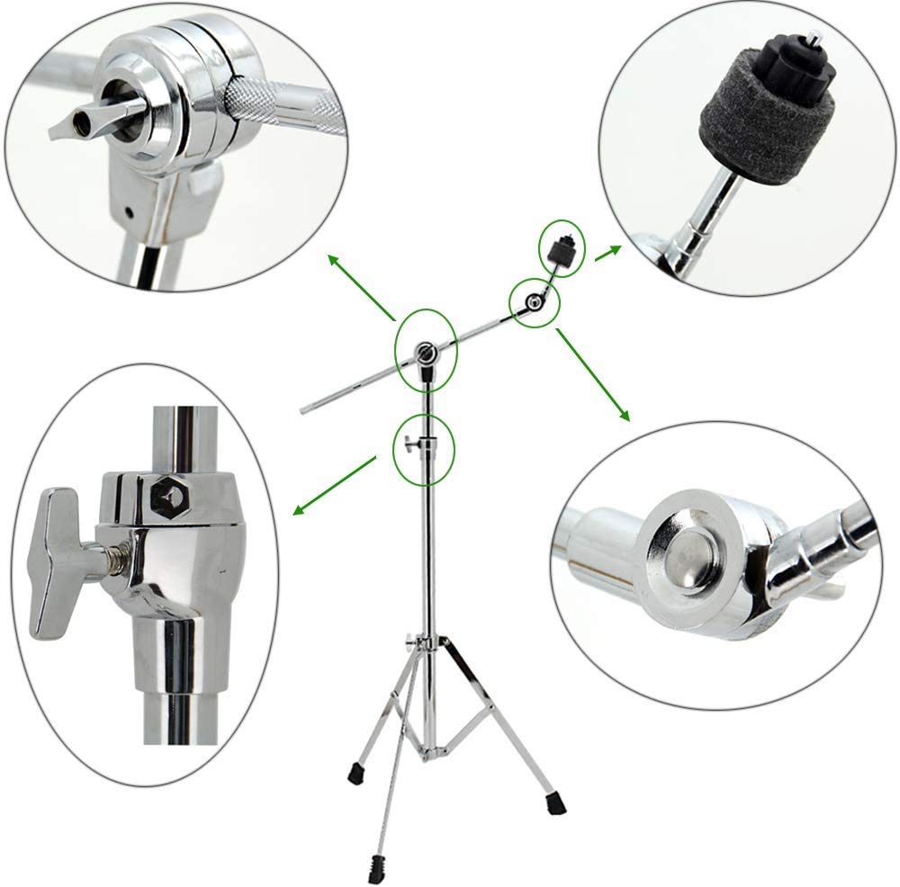 Kadence Double-Braced Cymbal Boom Stand, Medium Weight Boom Stand with Gearless UniLock Cymbal Tilter, Two-Tier Height Adjustment, and Sturdy Double-Braced legs - Image 2 thumbnail
