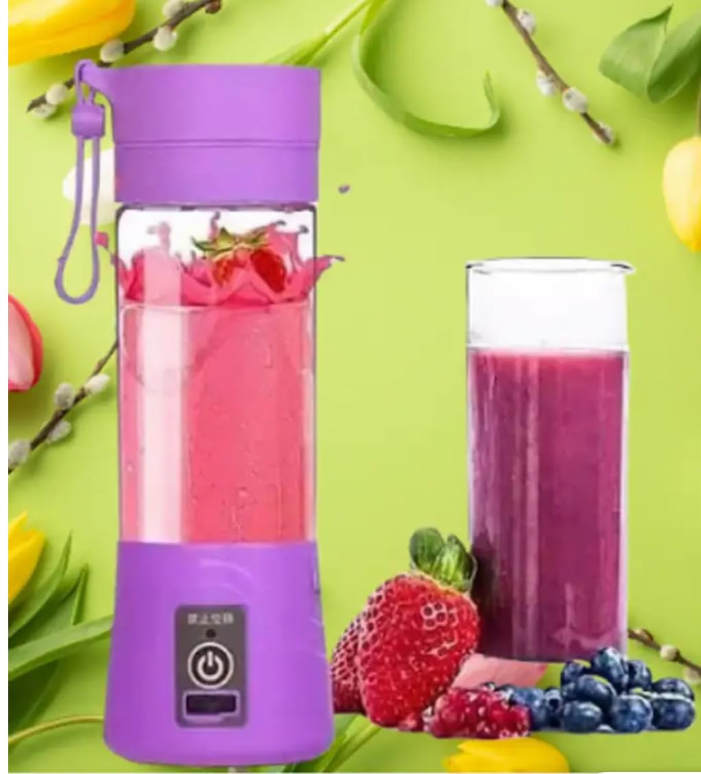 Portable USB Rechargeable Blender, Purple, Glass Smoothie Maker with One-Touch Operation, Personal Size for Fresh Fruit Juices-picture-24