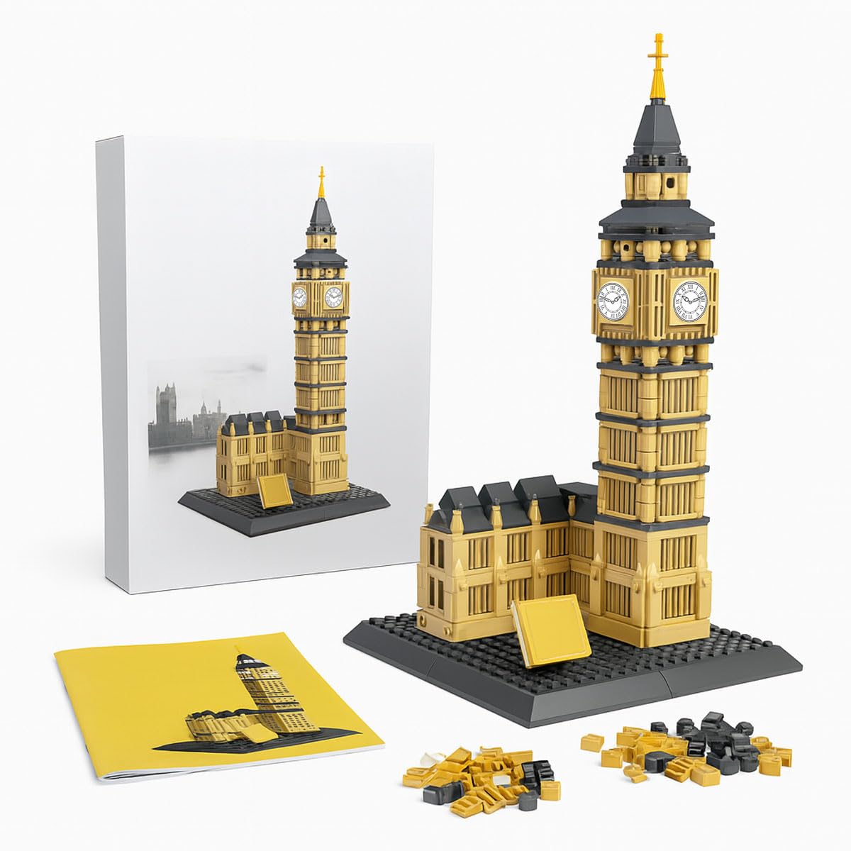 Koolbitz Kids 892 PCS Tower Building Block Set 3D Puzzle for Adults & Kids, DIY Architecture Building Kit with Instruction Manual, Educational Construction Toy, Creative Display Decor Set