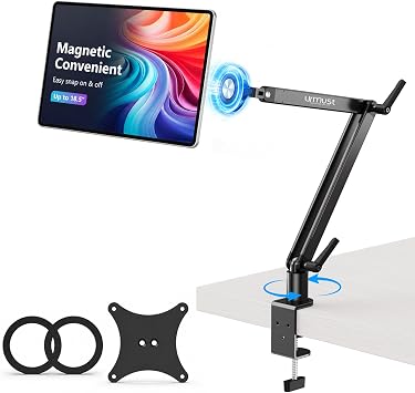 Urmust Magnetic iPad Mount, Desk Stand for Tablets & Portable Monitors M