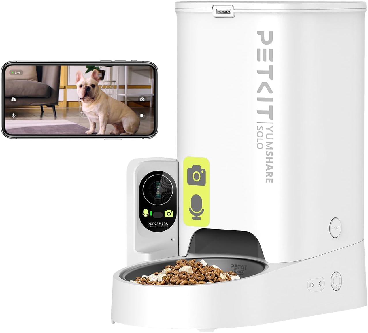 Amazon | 【PETKIT SOLO】自動給餌器 (カメラなし) タイマー式 スマホ