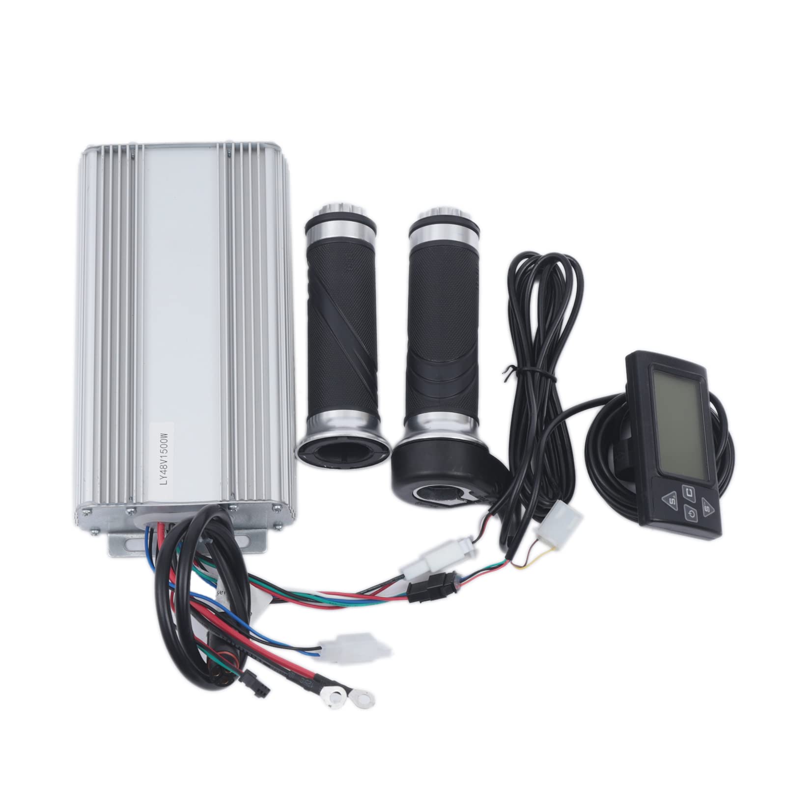 OUKANING Zestaw do konwersji roweru elektrycznego LCD 48 V, 1500 W, 28 cali, zestaw do konwersji tylnego koła