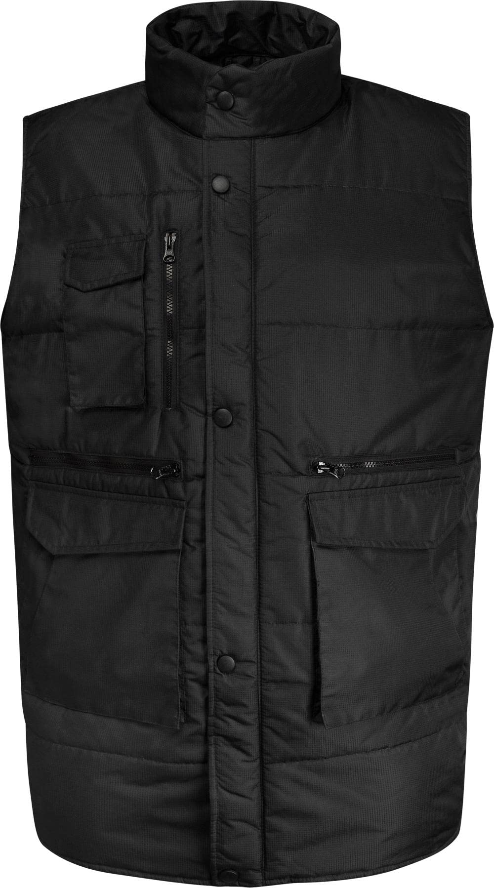 Kam Men's Military Multi Pocket Gilet Size 8XL Black