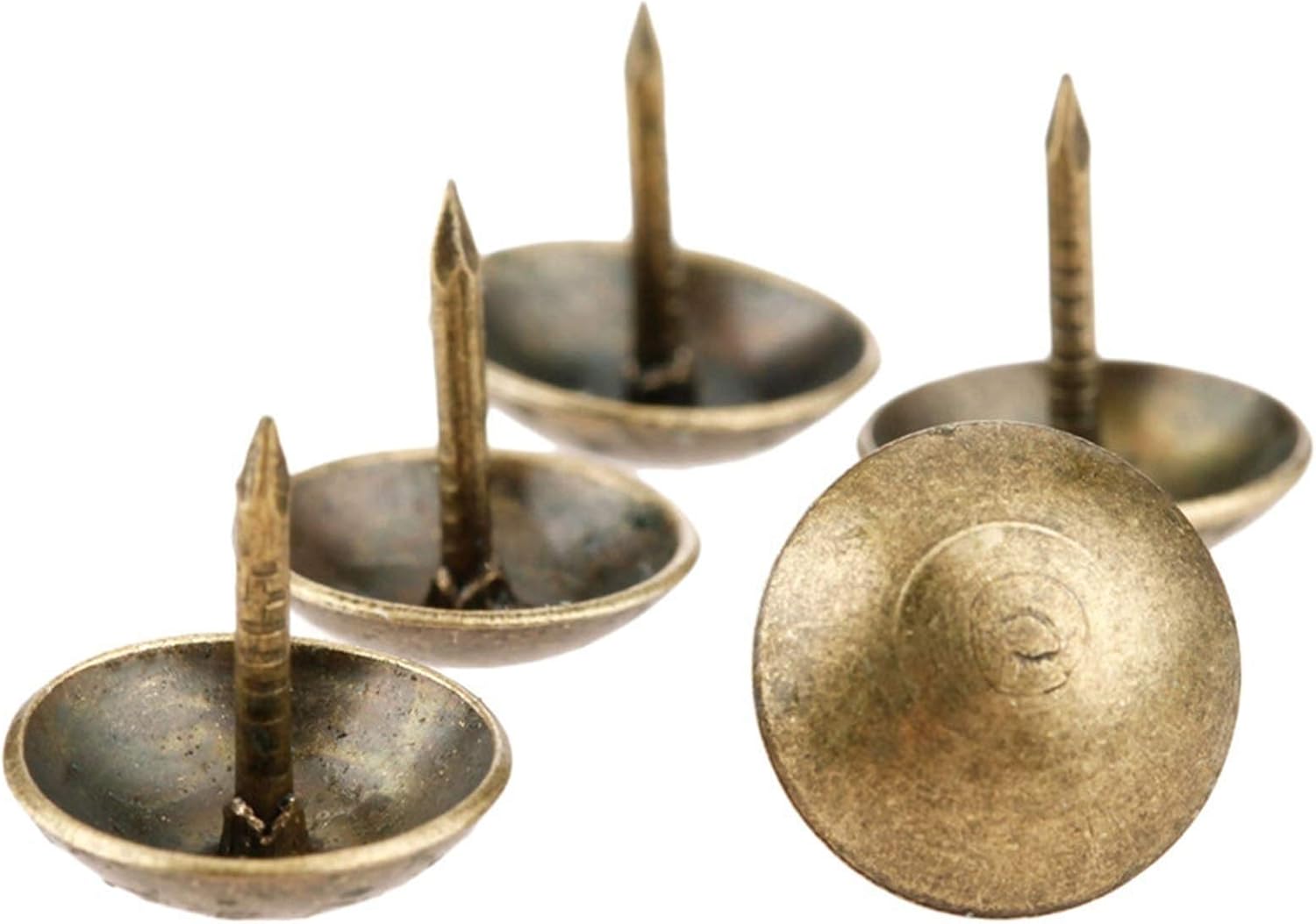 Furniture Tacks,Push Pins Thumbtack 100Pcs Antique Bronze Interior Decoration Nail Jewelry Box Wine Box Sofa Decoration Nail Stud Pushpin Door Nail Hardware 9x9mm Usual and Practical Fasteners