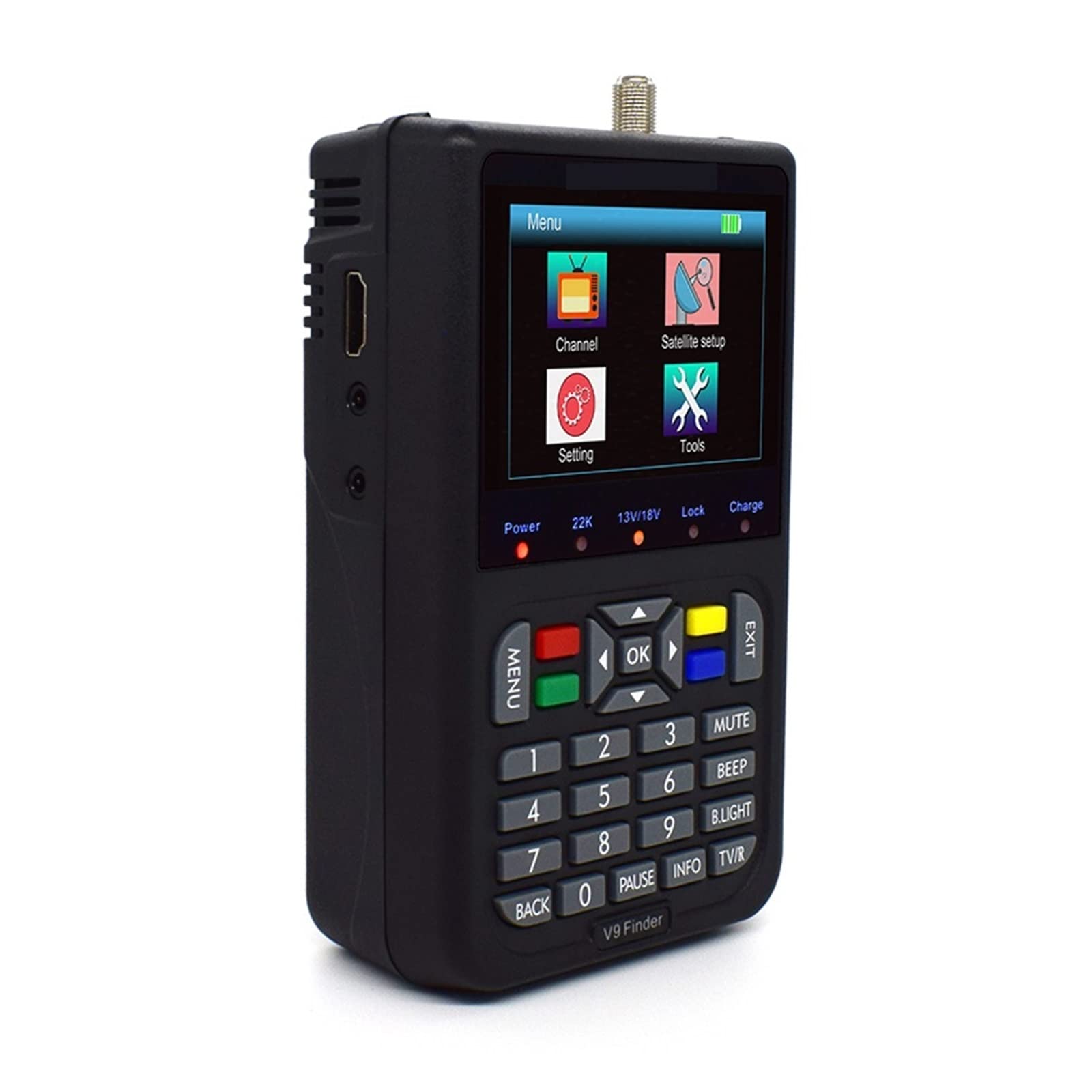 Buscador de señal satelital V9 Detector HD DVB-S2 V8 con Pantalla Digital LCD 3.5 Pulgadas Decodificador del Receptor