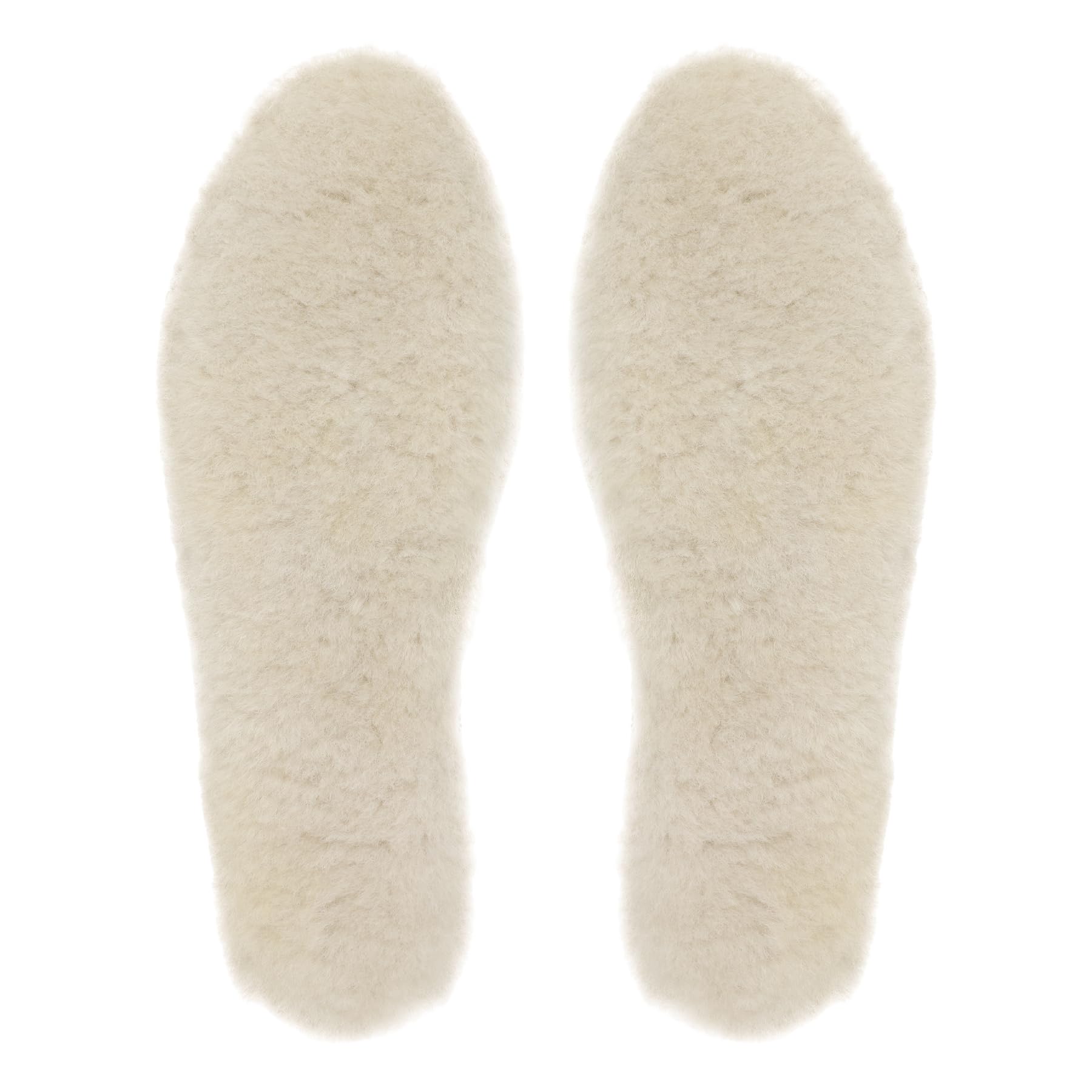 riemot Women's Genuine Sheepskin Insoles,Thick Wool Fleece,Beige EU39/US8