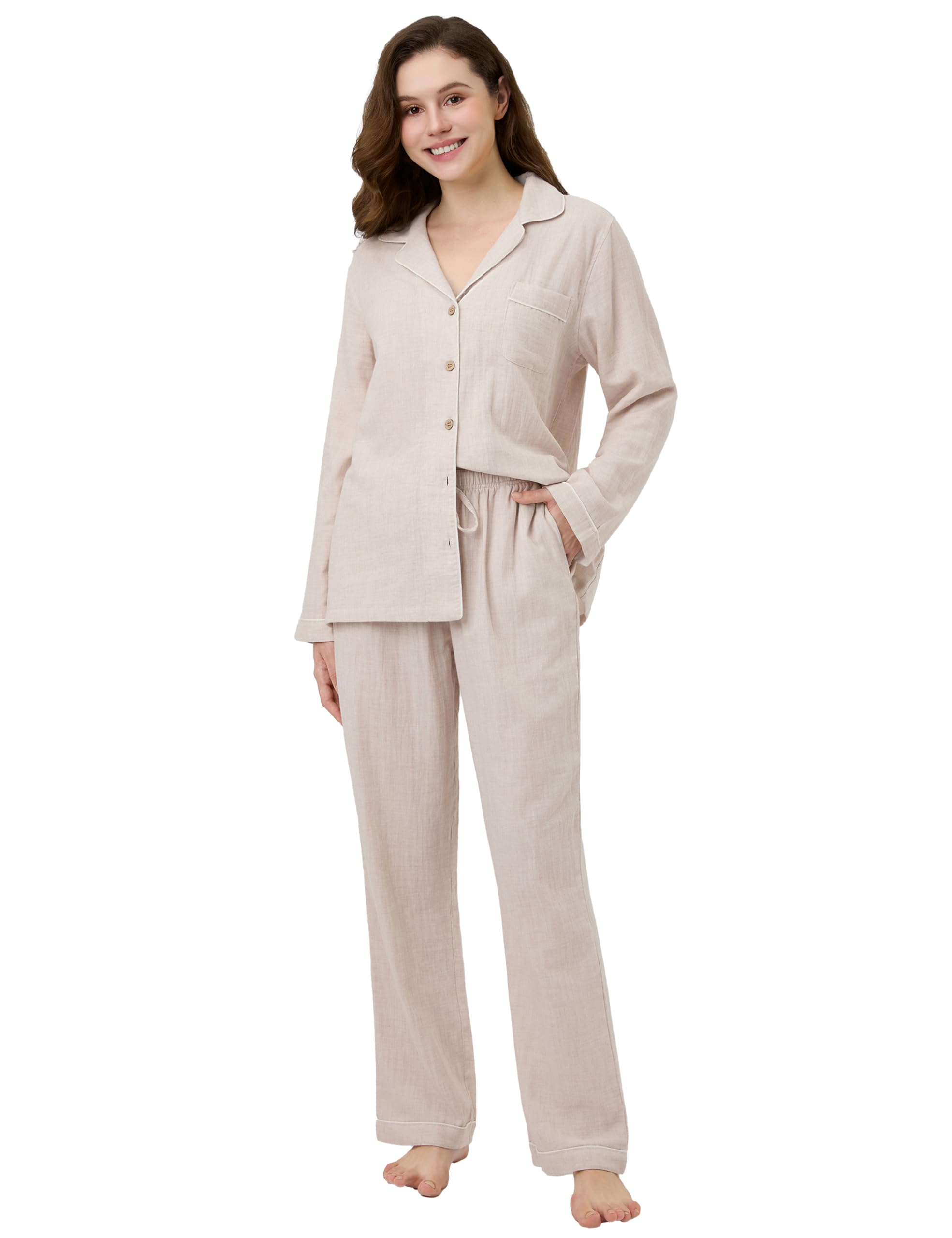 CLOUDCOVE Women's Gauze Pajama Set