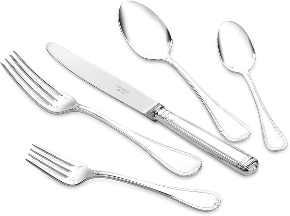 Christofle Malmaison Silver Plated 5-Piece Dinner Setting