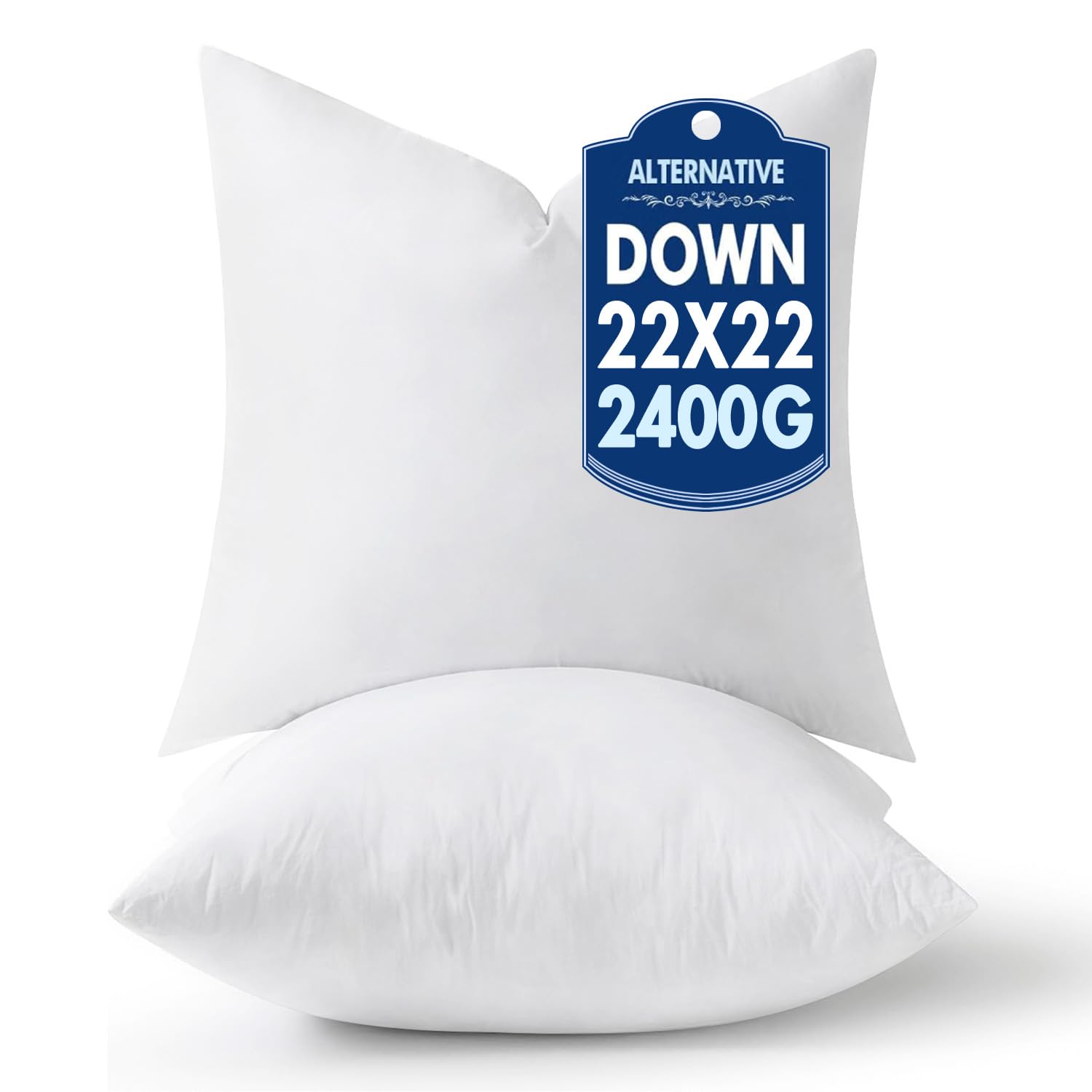 Amazon.com: MIULEE 22x22 Pillow Inserts Pack of 2,Down Alternative