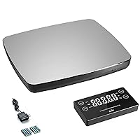 Vista 1 de Báscula postal digital inteligente, 440 libras, báscula postal de transporte digital resistente con bandeja de acero inoxidable duradera, adecuada