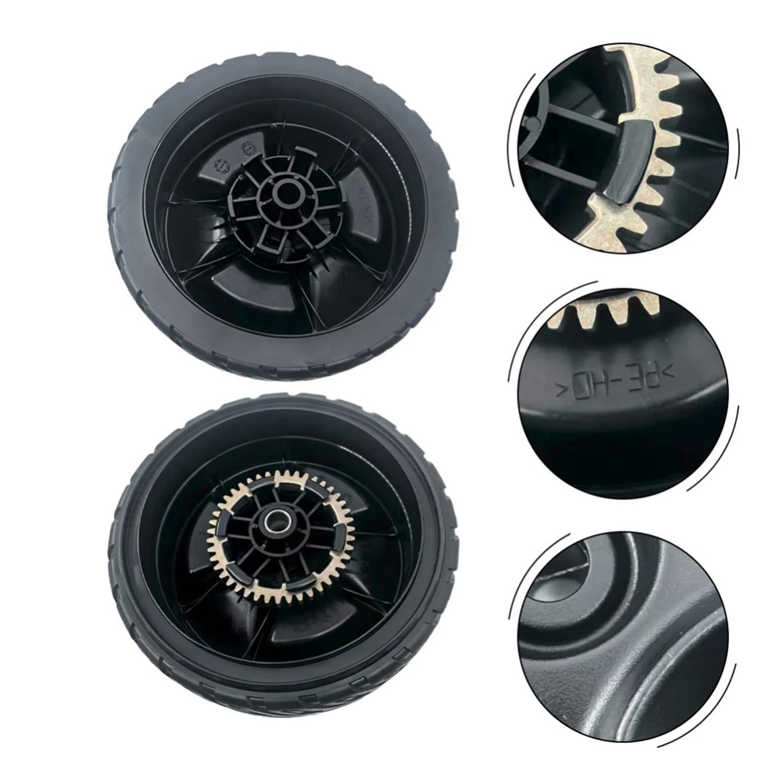 Ruedas de repuesto for cortacésped 8 pulgadas, accesorios universales for jardín(Rear wheel)