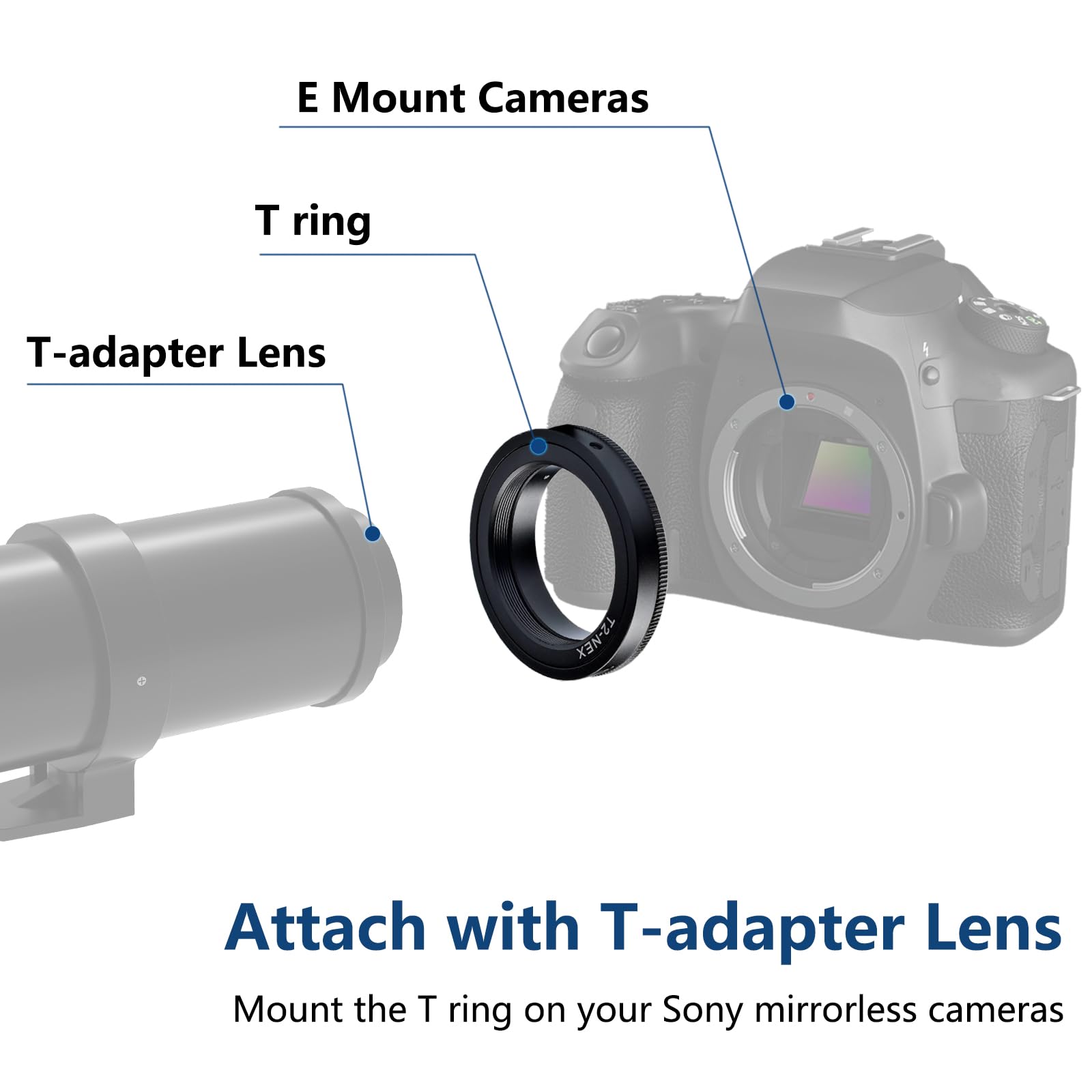 Amazon Lightdow T T2 Mount Adapter Ring for Sony A7 A7R A6000 A5100 Electronics