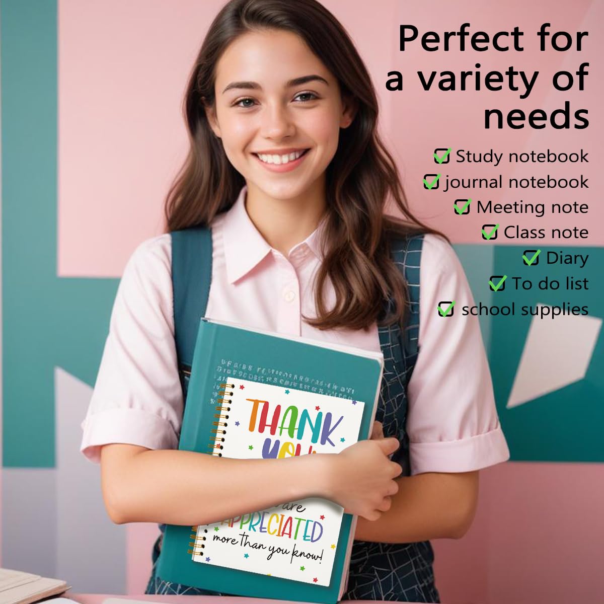 Divertente taccuino da ufficio per lavoro, regalo di apprezzamento dei dipendenti, regalo di ringraziamento per donne, forniture per ufficio per scrivania per donne e uomini, quaderni a