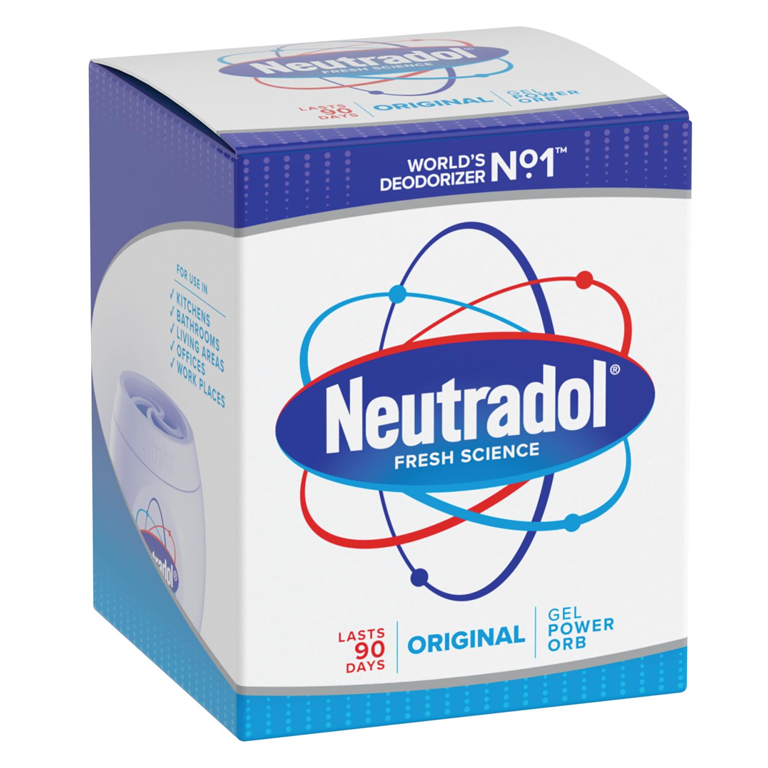 Neutradol Lot de 6 désodorisants et éliminateurs d'odeurs en gel – Durant jusqu'à 90 jours – Éliminateur d'odeurs de moisi pour armoire, salle de bain, tapis