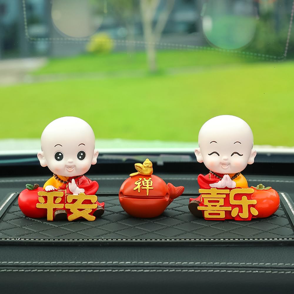 Amazon.co.jp: かわいい赤ちゃんの僧侶像、樹脂の幼年期の蓮の葉の僧侶