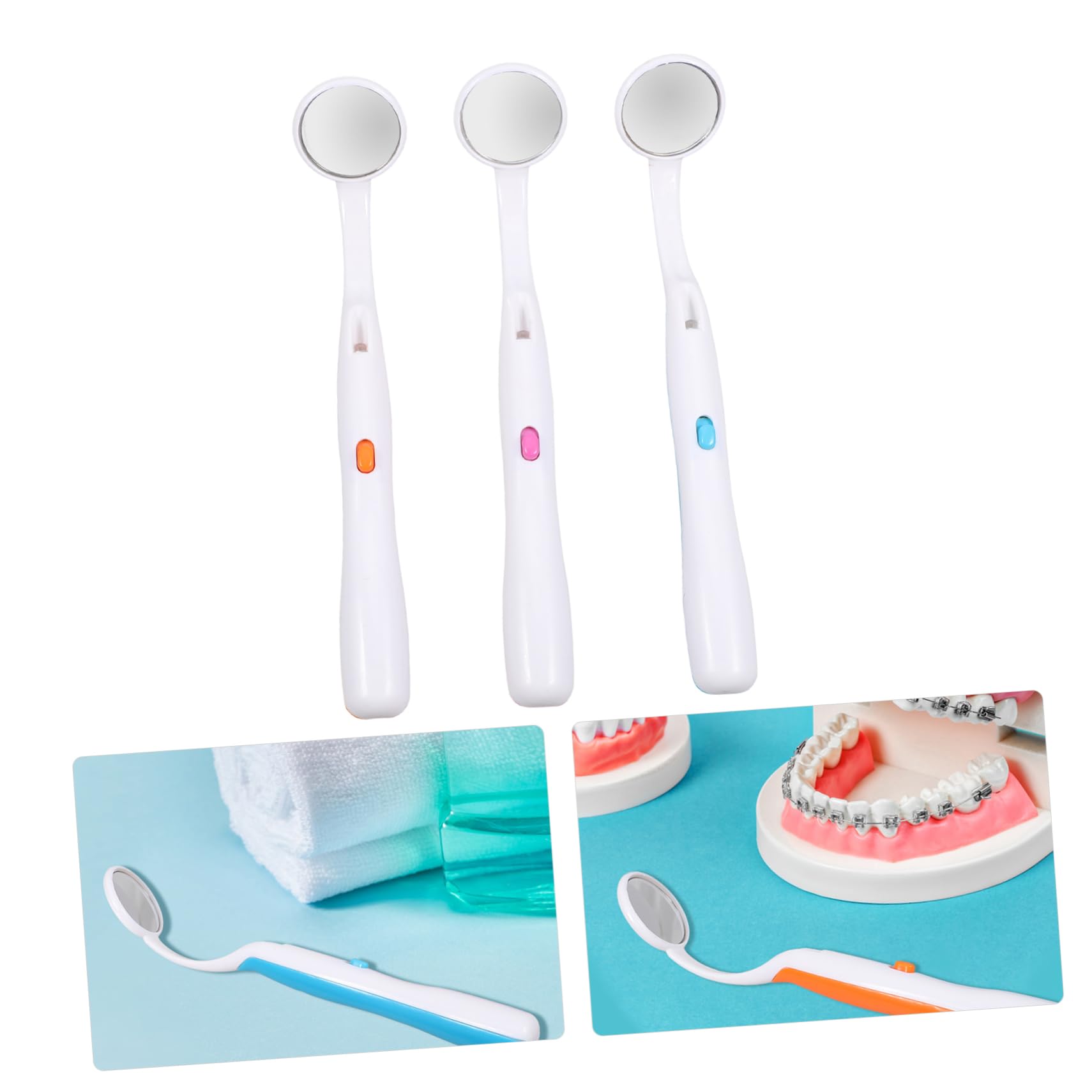 ULTECHNOVO 12pezzi Specchi Dentali Led Con Luce Per Ispezione Orale Specchietti Per e Controllo Comodi e Pratici Per Uso Domestico e Alta