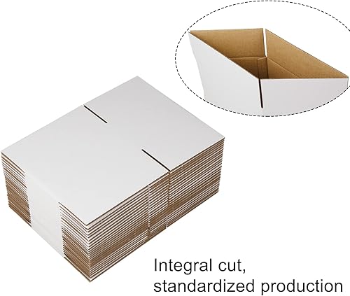 Miniatura 40 de Cajas de envío blancas de 6 x 6 x 6 pulgadas, cajas pequeñas de cartón corrugado, paquete de 25