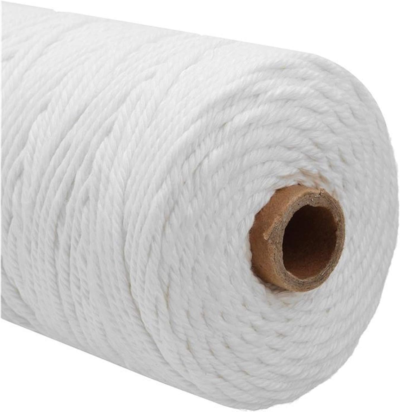 Cordón de macramé 200 m Cordón de algodón Blanco Cuerda torcida Beige Cuerda de macramé Artesanal Suministros Decorativos para el hogar Hechos a Mano DIY 3 mm, 2 mm Beige