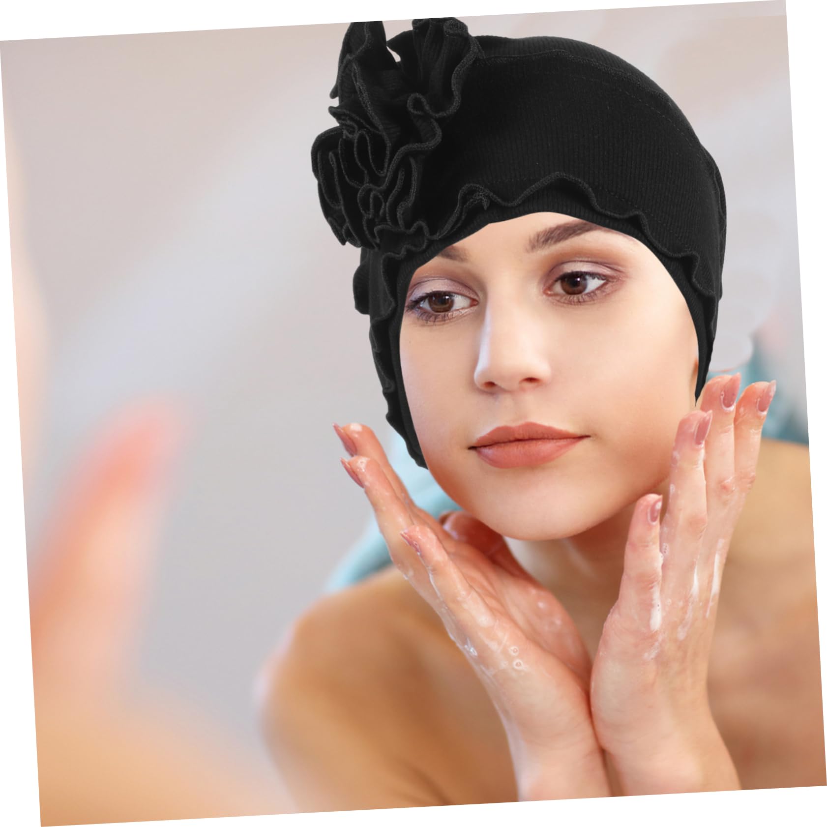 GALPADA 4piezas Sombrero Turbante De Mujer Flor para Quimioterapia Gorro Suave De Pérdida De Cabello Accesorio para Dormir y Confort Tratamientos Médicos