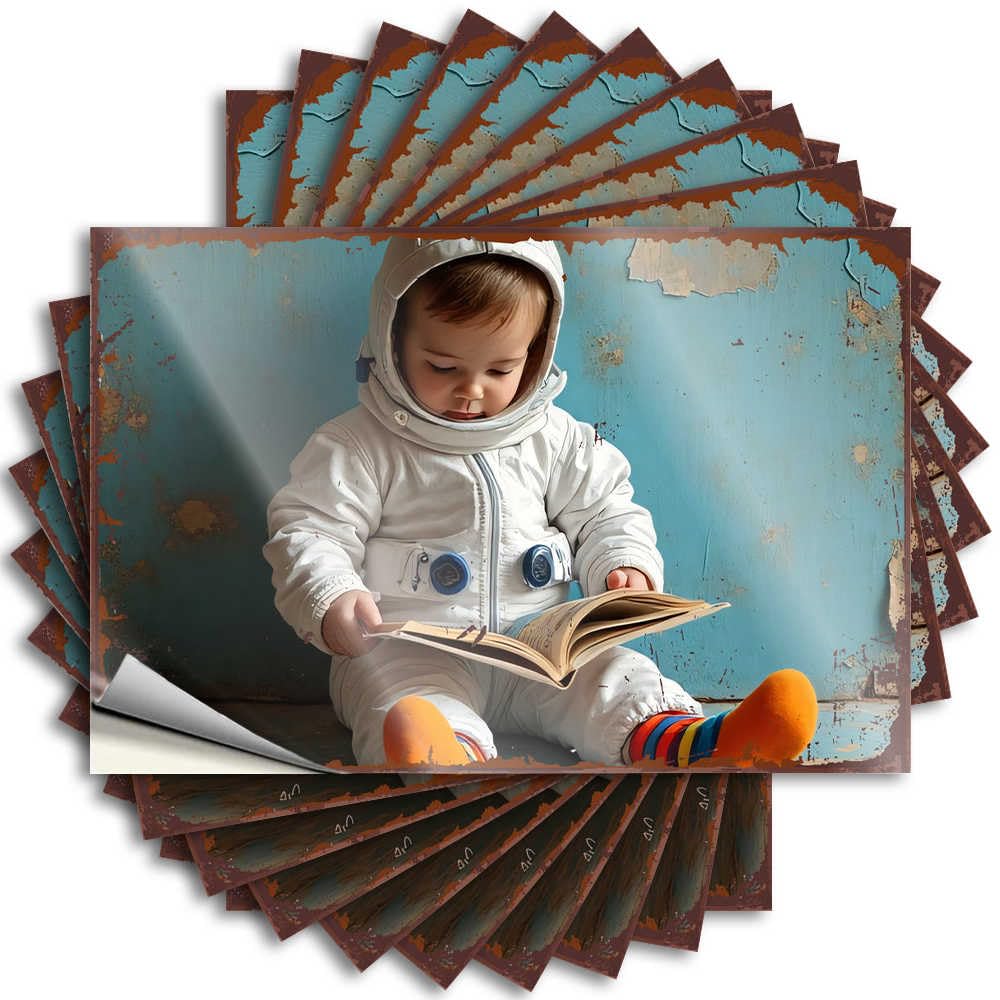 Saying Encouragement Friends Case Curious Astronaut in Training: Exploring The Stars Through Books - No Residue Decals for Best(6X9CM)