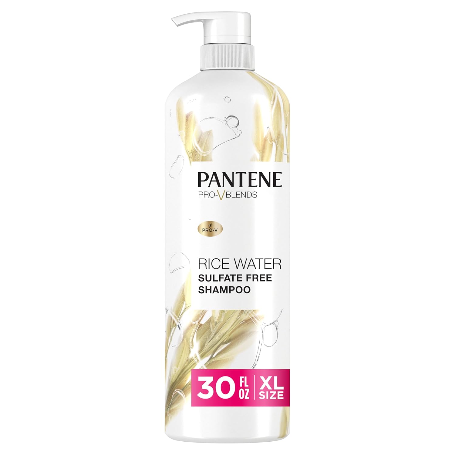 Pantene Sulfate Free Shampoo with Rice Water, Protects Natural Hair Growth, Volumizing, for Women, Nutrient Infused with Vitamin B5, Safe for Color Treated Hair, Pro-V Blends, 30.0 oz Pantene Sulfate Free Shampoo with Rice Water, Protects Natural Hair Growth, Volumizing, for Women, Nutrient Infused with Vitamin B5, Safe for Color Treated Hair, Pro-V Blends, 30.0 oz