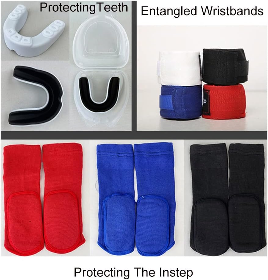 Sparring Gear Set Martial Arts Protector Equipments, Sparring Gear Set, Sanda Kickboxing Kit 11pcs Gear Set for Men