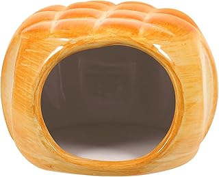 Ipetboom Hamburger Lovely Hamster Hideout Ceramic Hamster Cooling Nest Ceramic Hamster Hideout Pet Houses Hamster Bed Sleeping Nest Hamster Nest Hideout House Ceramic Nest Ceramics Hedgehog