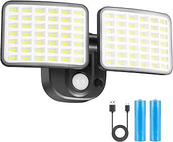 Rechargeable Battery Operated Motion Sensor Outdoor Lights with 2500LM & 4000LM