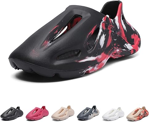 Plus-Size Fashion Foam Runner Casual Hollow Sports Shoes Closed Toe Cloud Slides Pillow Walking Shoes Sneakers Soft Outdoor Beach Sandals for Women Men