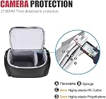 Sac à appareil photo pour épaule Cwatcun Sac à caméra Sling imperméable pour Nikon Canon Sony Pentax Olympus Panasonic Samsung & Beaucoup plus SLR DSLR et accessoires de photographie (Grand, 1.0 Noir)
