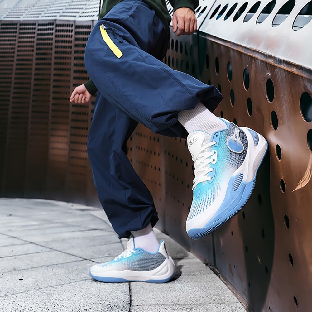 Women's Glow in Dark Basketball Shoes - Lightweight Non-Slip KPU Upper with MD Midsole, All-Surface Grip Sneakers for Indoor/Outdoor Court & Casual Wear