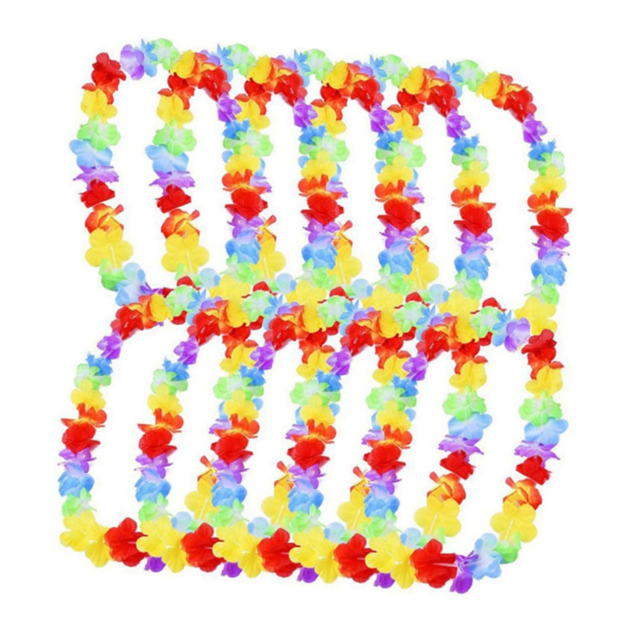 Cabilock 40 Piezas guirnaldas Hawaianas Decoraciones para Fiestas Tropicales Collar de Flores Collares a Granel Christmas Xmas navidas Guirnalda Hawaiana Guirnalda Luau constituir Colocar