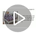 Image of BSB HOME Cotton Bedsheets 144 TC Cotton Double /Queen Size Bed Cover with 2 Pillow Covers - Grey, White (90X90 inches)