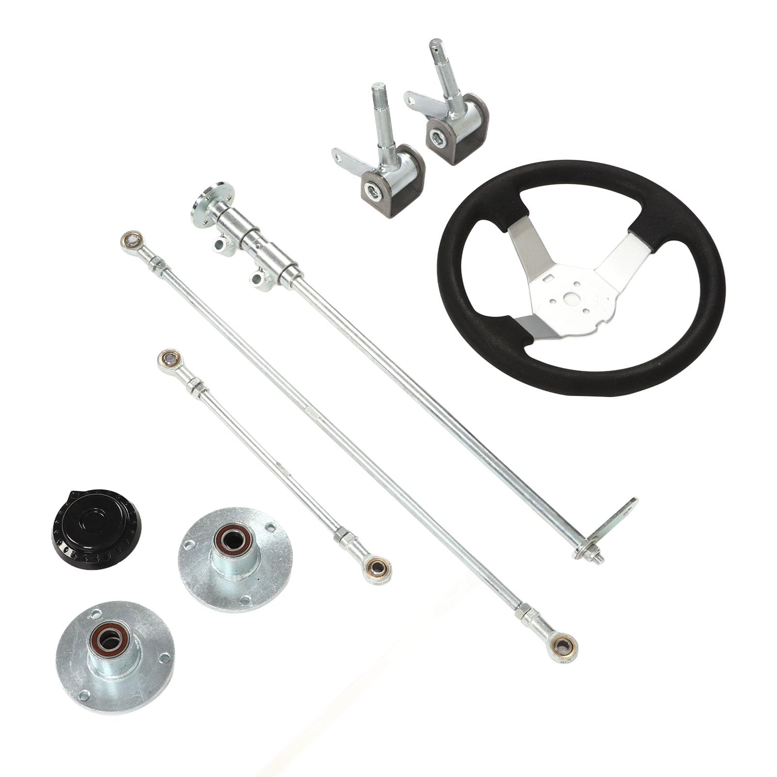 Professionelles Go-Kart-Lenkrad-Set, 300 Mm, Enge Gelenke, Empfindliche Lenkung für 100, 125, 140, 150, Go-Kart, Quad, Metall